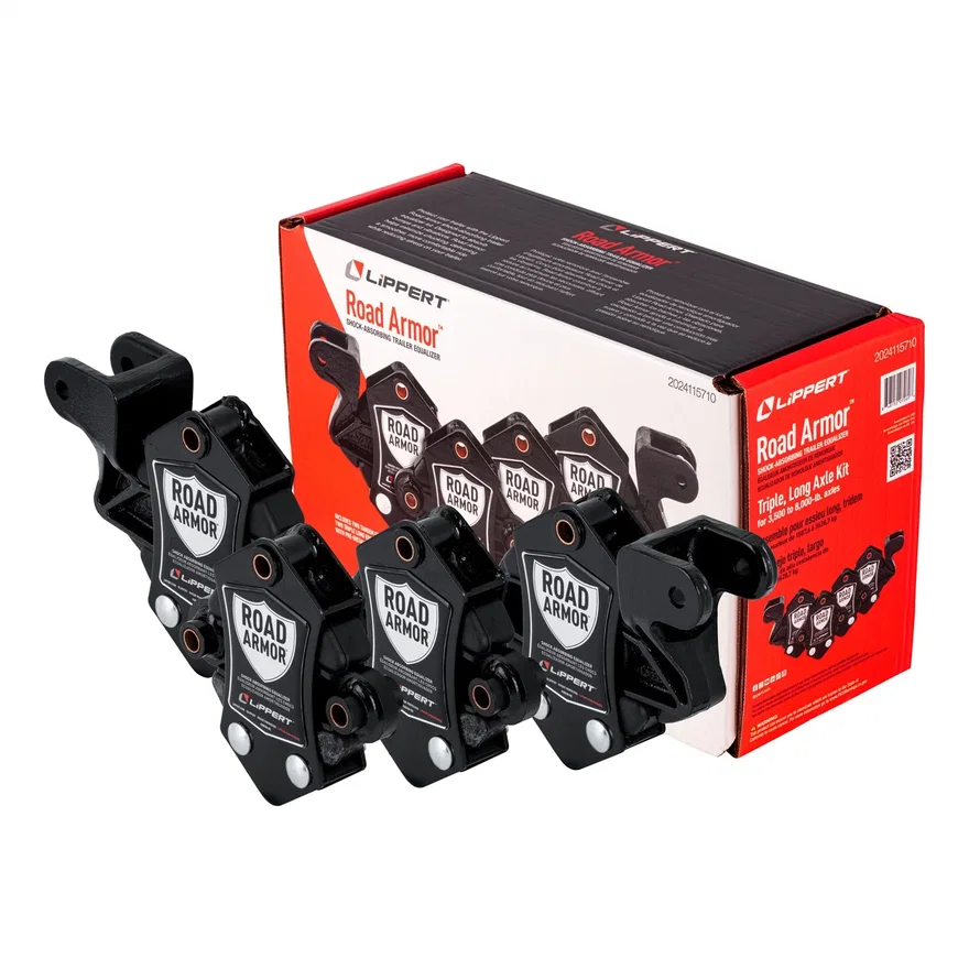 CURT 2024115710, Road Armor Shock-Absorbing Trailer Equalizer Long Triple Axle; 3;500-8;000-lb