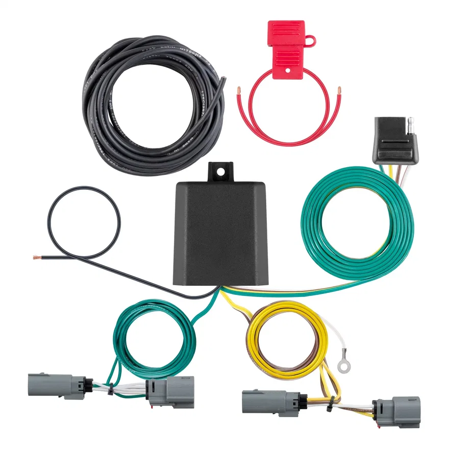 CURT 56477, Custom Wiring Harness; 4-Way Flat Output; Select Ford Maverick