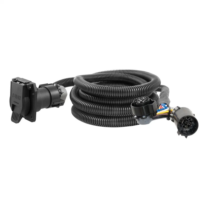 CURT 56000, 10ft. Custom Wiring Extension Harness (Adds 7-Way RV Blade to Truck Bed)