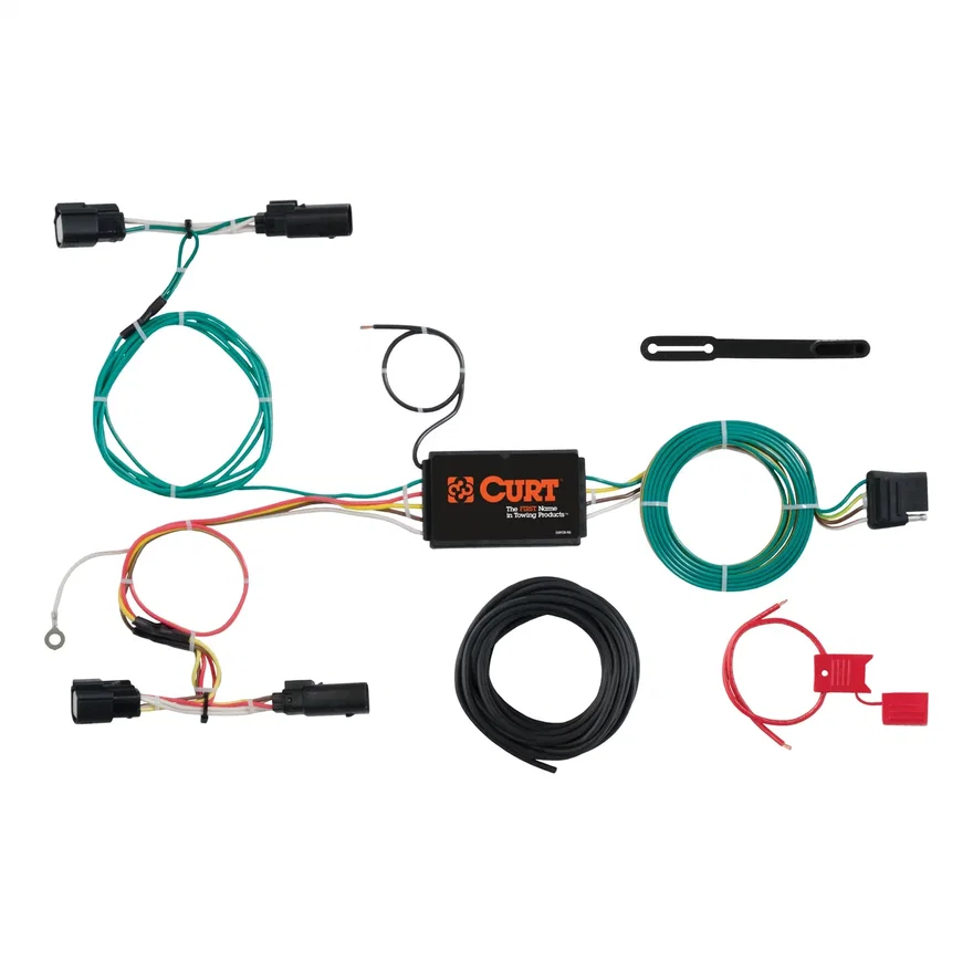 CURT 56273, Custom Wiring Harness; 4-Way Flat Output; Select Ford Focus Hatchback