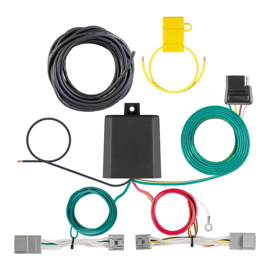CURT 56539, Custom Wiring Harness; 4-Way Flat Output; Select Lincoln Nautilus