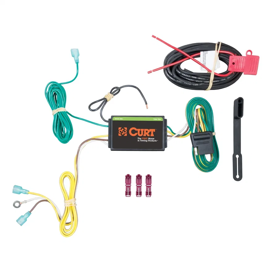 CURT 56262, Custom Wiring Harness; 4-Way Flat Output; Select Lincoln MKC
