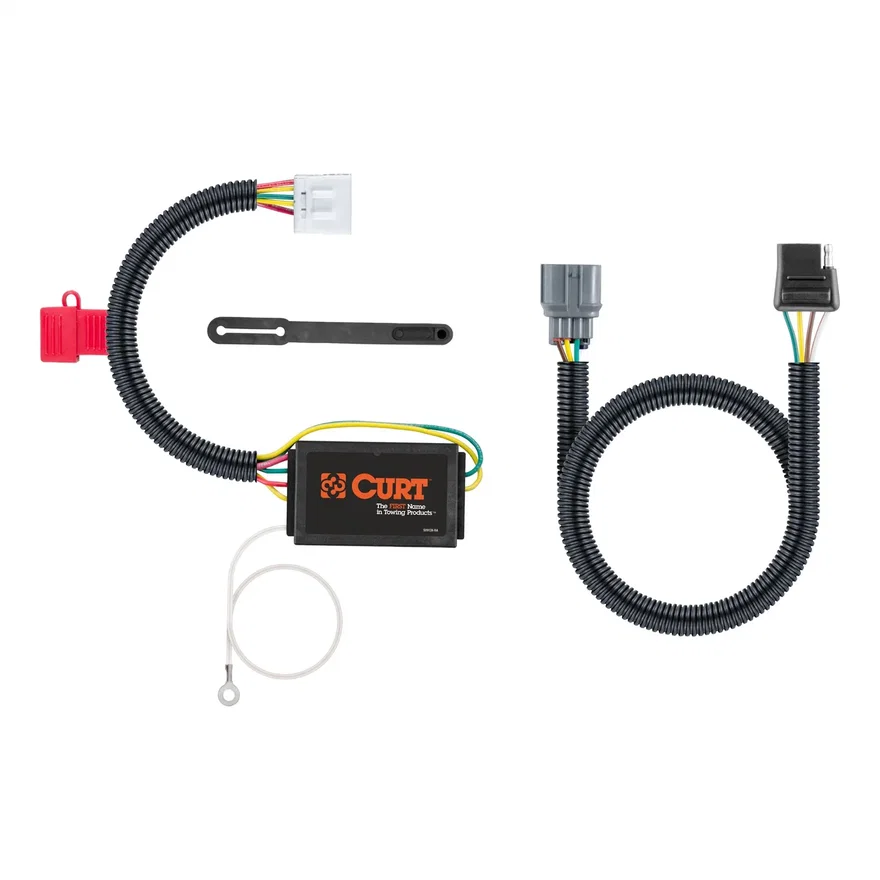 CURT 56365, Custom Wiring Connector; 4-Way Flat Output; Select Honda Pilot; Ridgeline
