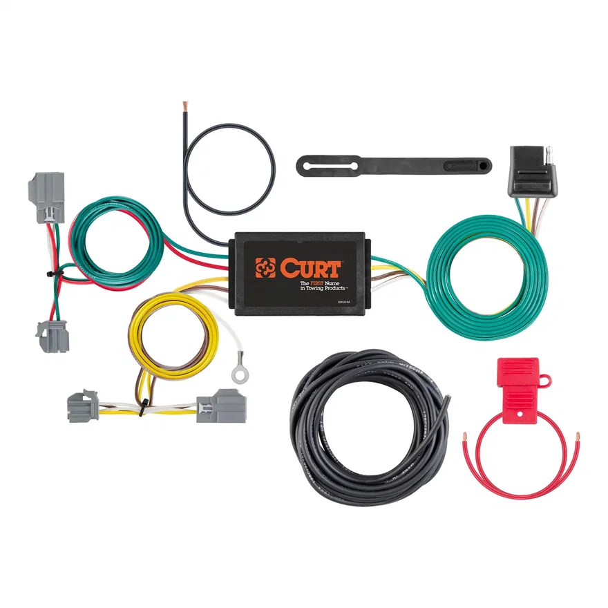 CURT 56138, Custom Wiring Harness; 4-Way Flat Output; Select Ford Focus Sedan