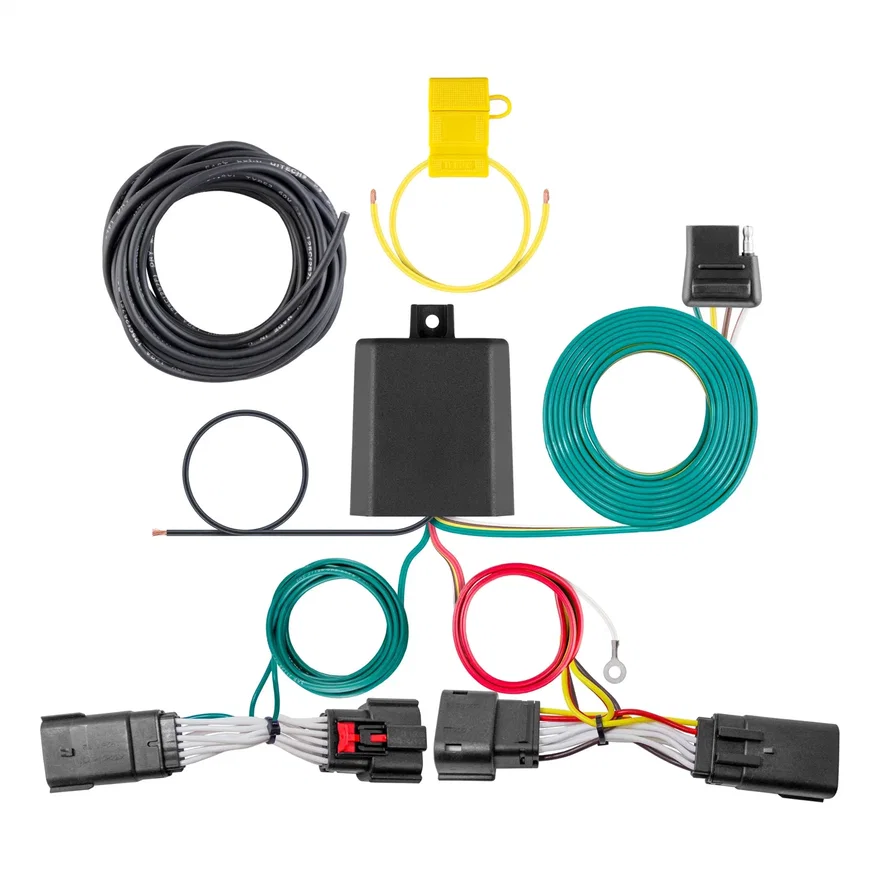 CURT 56446, Custom Wiring Harness; 4-Way Flat Output; Select Lincoln Nautilus