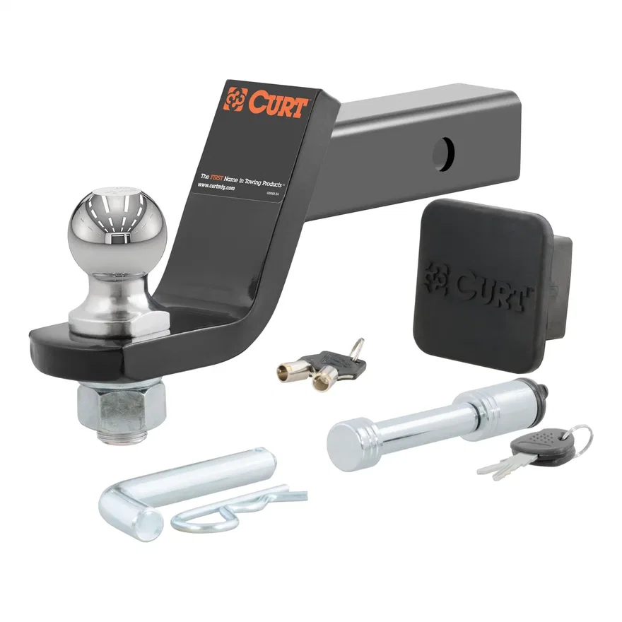 CURT 45554, Towing Starter Kit with 2in. Ball (2in. Shank; 7;500 lbs; 4in. Drop)