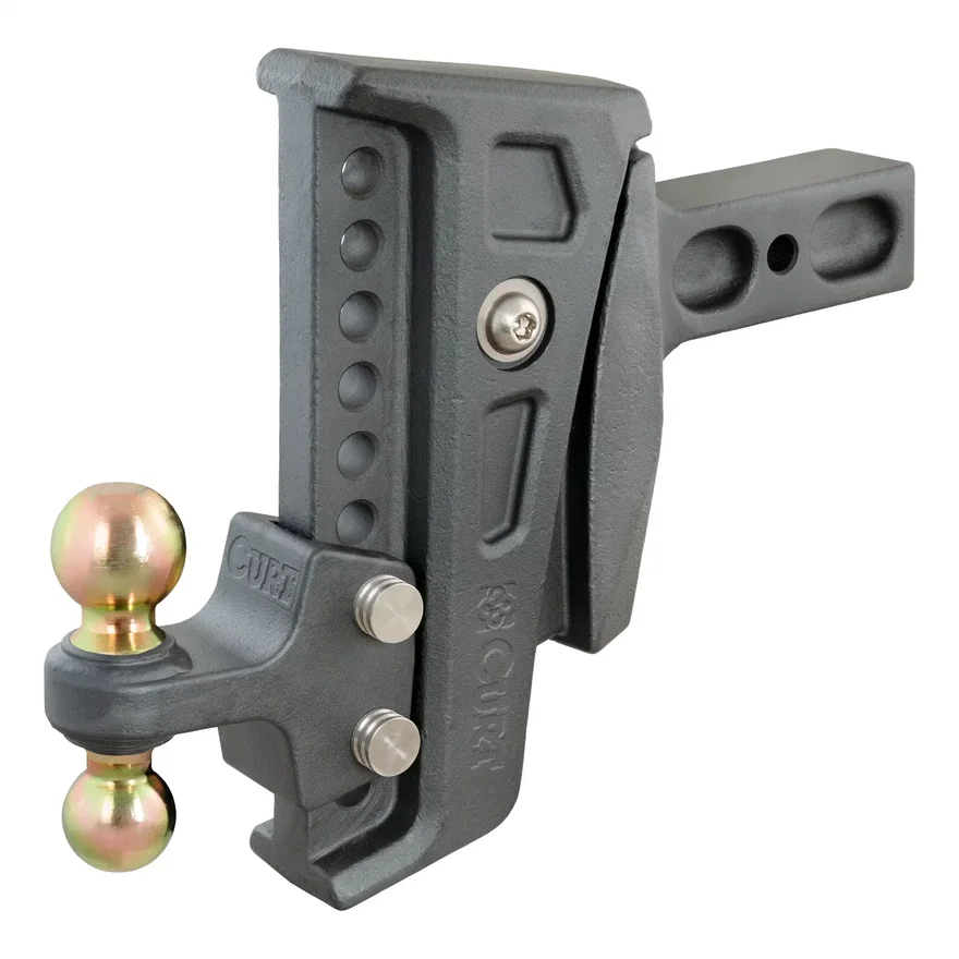 CURT 45955, Rebellion XD Adjustable Cushion Hitch (2-1/2in. Shank; 2in.; 2-5/16in. Balls; 20