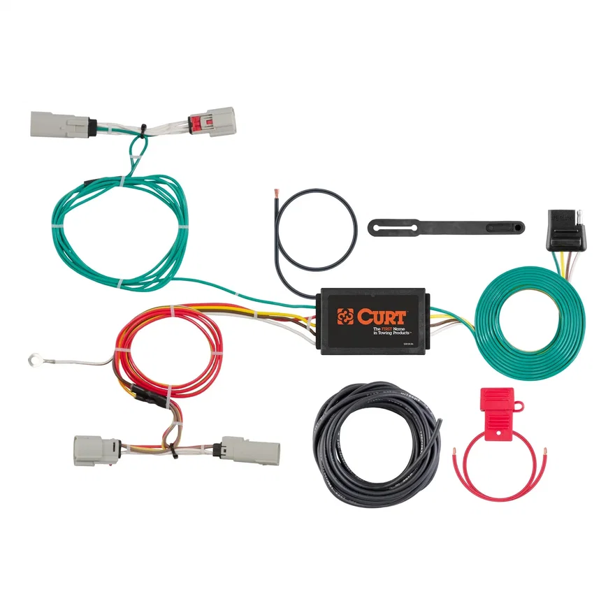 CURT 56298, Custom Wiring Harness; 4-Way Flat Output; Select Lincoln MKX