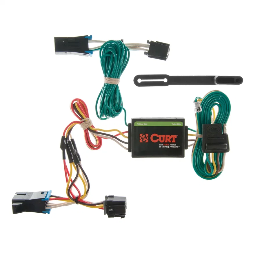 CURT 55335, Custom Wiring; 4-Way Flat; Select Chevrolet Express; GMC Savana 1500; 2500; 3500