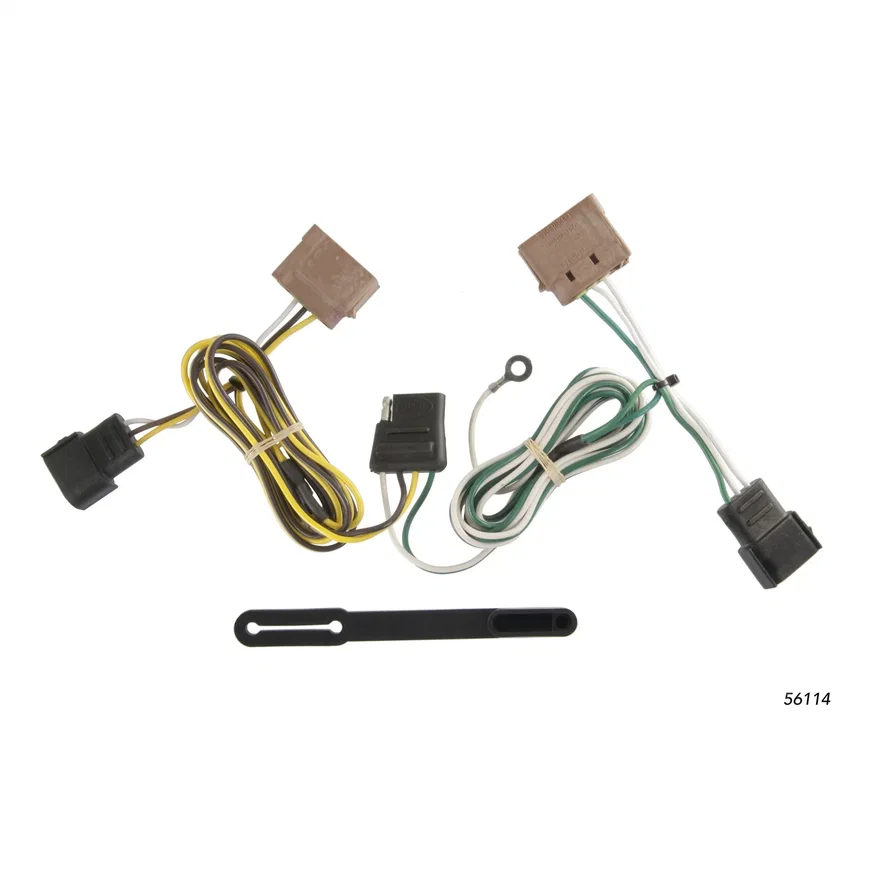 CURT 56114, Custom Wiring Harness; 4-Way Flat Output; Select Ford Fiesta Sedan