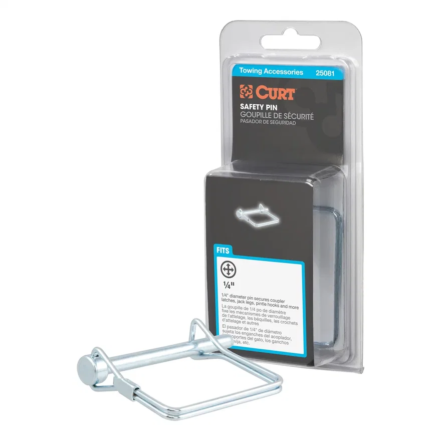 CURT 25081, 1/4in. Safety Pin (2-3/4in. Pin Length; Packaged)