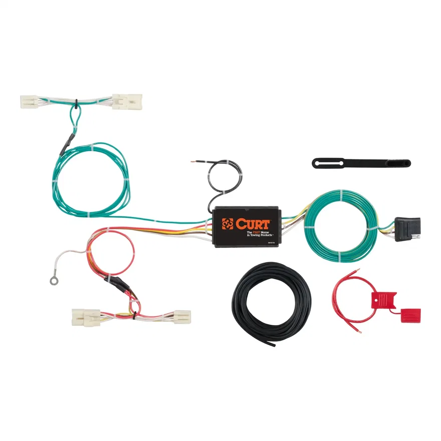 CURT 56295, Custom Wiring Harness; 4-Way Flat Output; Select Kia Rio5 Hatchback