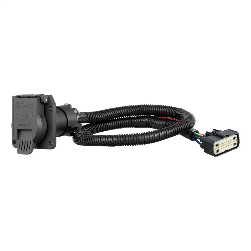 CURT 56393, Custom Wiring Connector; 7-Way RV Blade; Select Chevy Traverse; Buick Enclave