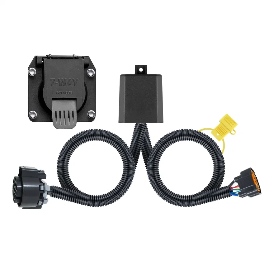 CURT 56466, Custom Wiring Connector; 7-Way RV Blade; Select Palisade; Santa Cruz; Telluride