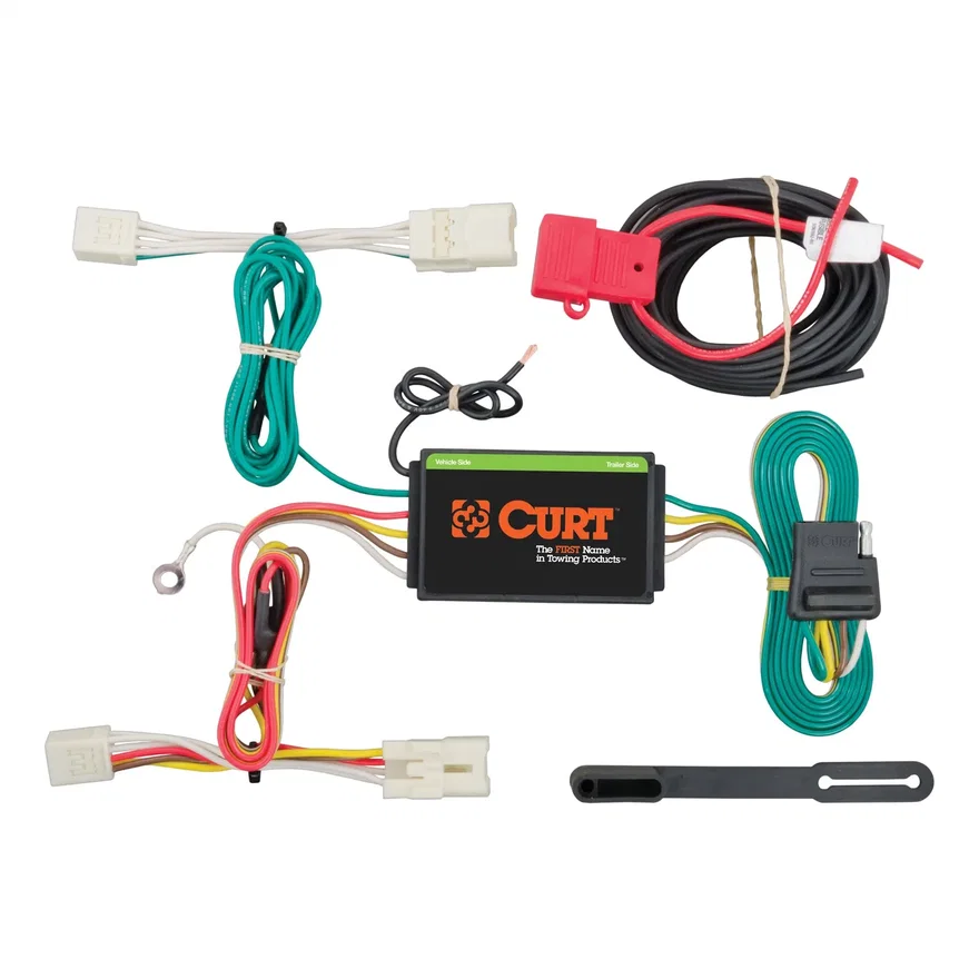 CURT 56233, Custom Wiring Harness; 4-Way Flat Output; Select Hyundai Elantra; GT; Ioniq
