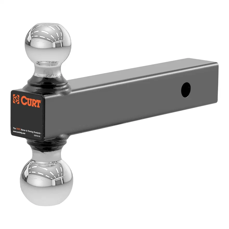 CURT 45665, Multi-Ball Mount (2in. Solid Shank; 2in./2-5/16in. Chrome Balls)