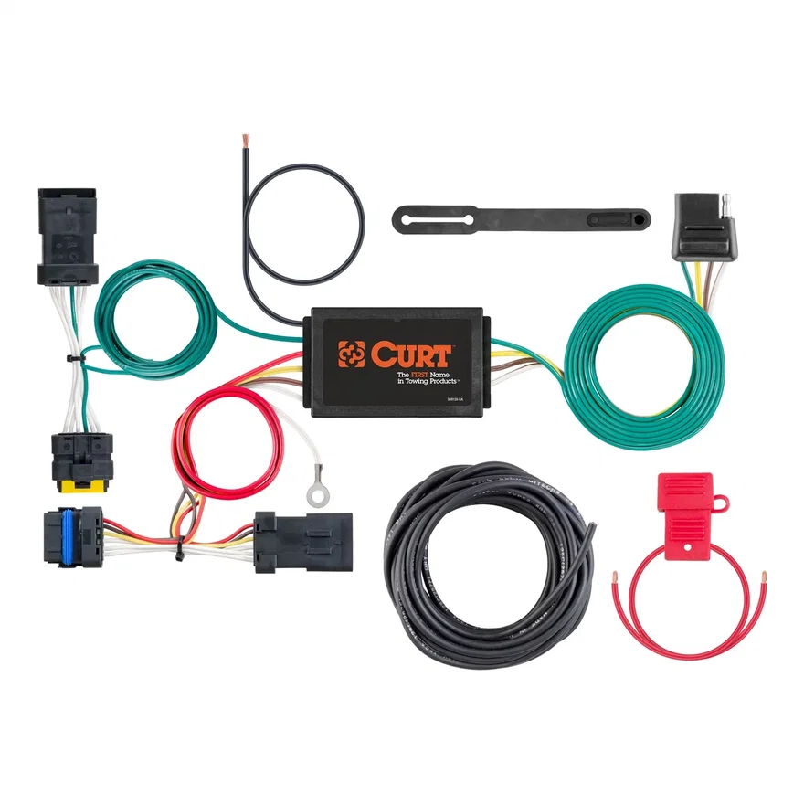 CURT 56400, Custom Wiring Harness; 4-Way Flat Output; Select Nissan Versa