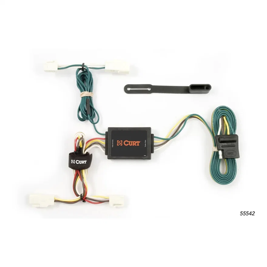 CURT 55542, Custom Wiring Harness; 4-Way Flat Output; Select Toyota Corolla Sedan