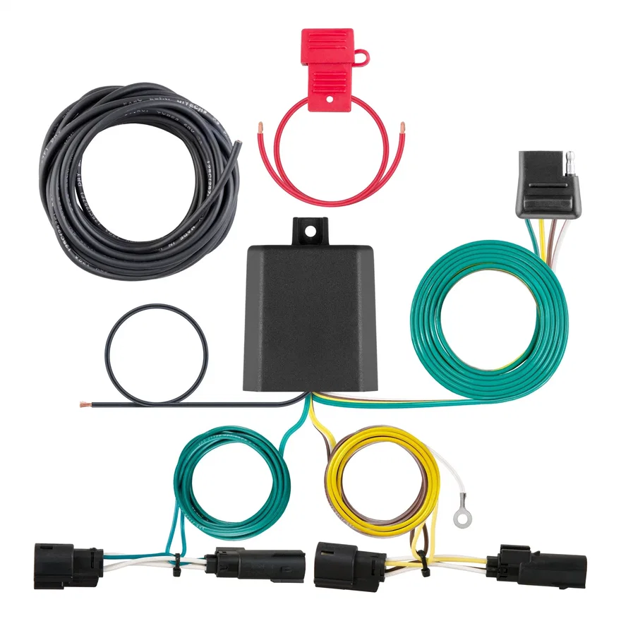CURT 56327, Custom Wiring Harness; 4-Way Flat Output; Select Ford Transit-150; 250; 350; HD