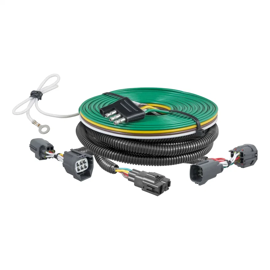 CURT 58937, Custom Towed-Vehicle RV Wiring Harness; Select Dodge Nitro; Jeep Liberty