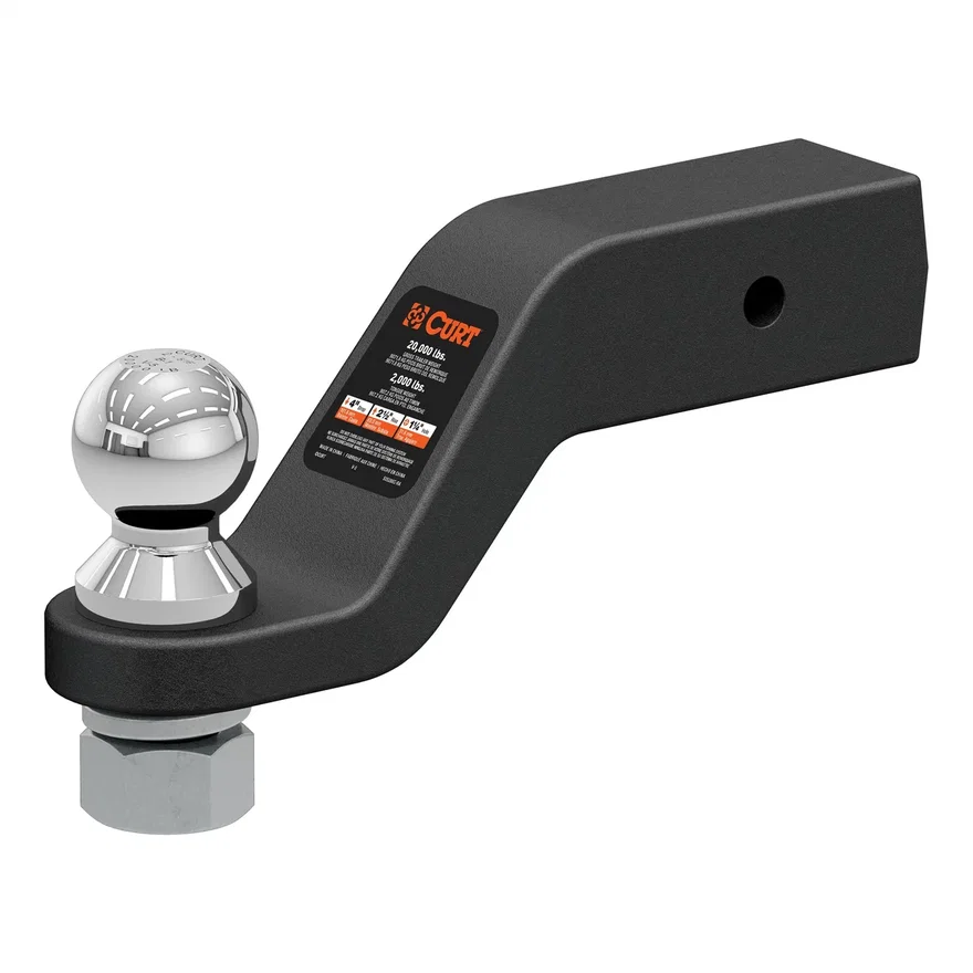 CURT 45372, Loaded Forged Ball Mount with 2-5/16in. Ball (2-1/2in. Shank; 20;000 lbs; 4in. D