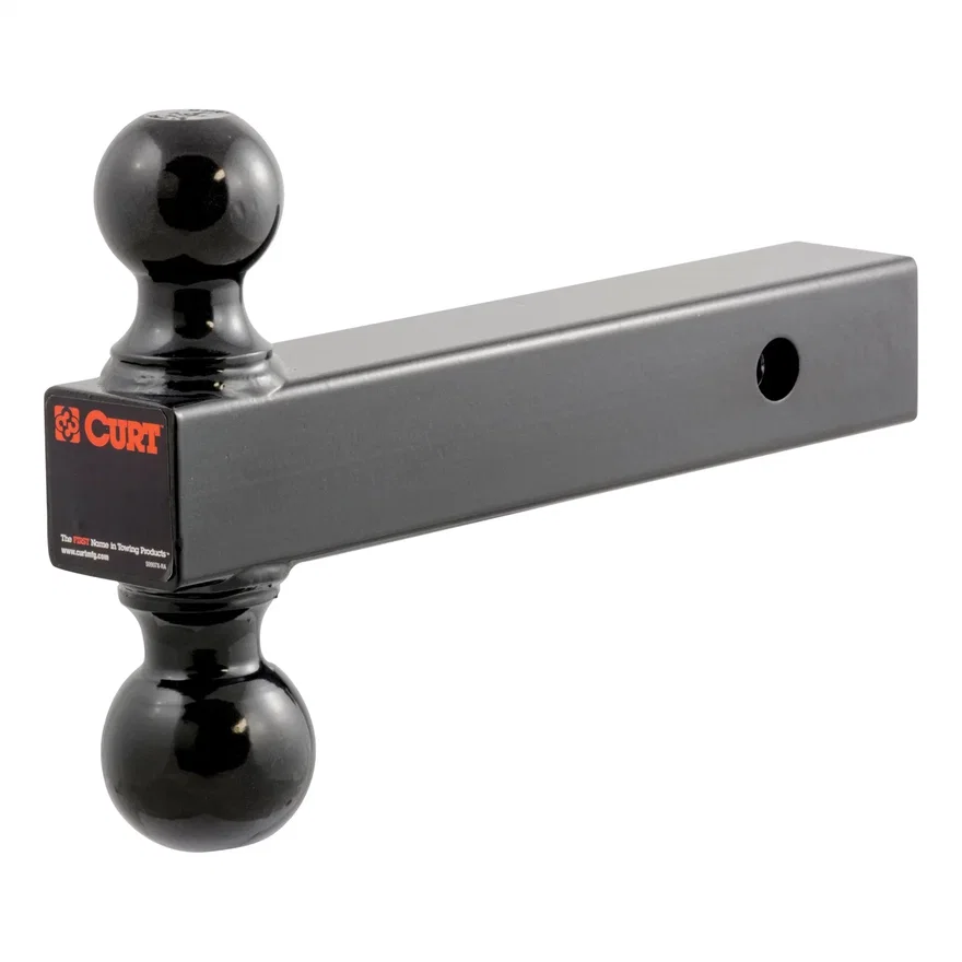 CURT 45660, Multi-Ball Mount (2in. Solid Shank; 2in./2-5/16in. Black Balls)
