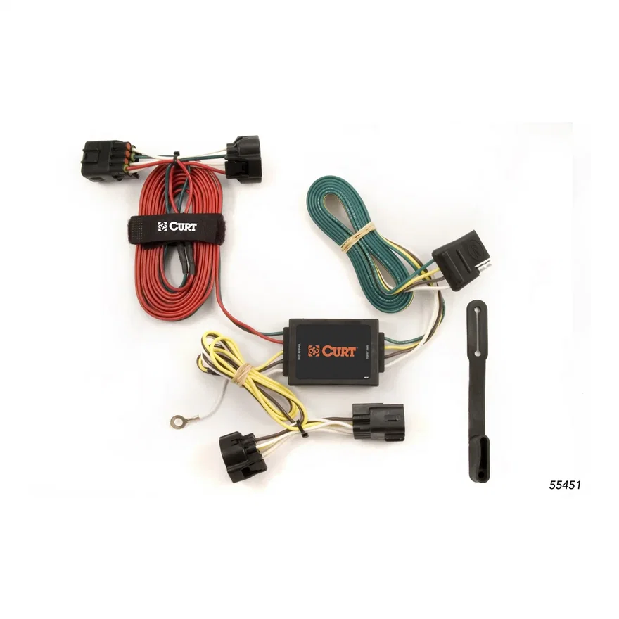 CURT 55451, Custom Wiring Harness; 4-Way Flat Output; Select Jeep Grand Cherokee