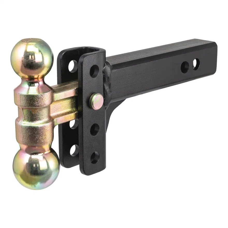 CURT 45903, Slim Adjustable Channel Mount with Dual Ball (2in. Shank; 10K; 3-3/4in. Drop)