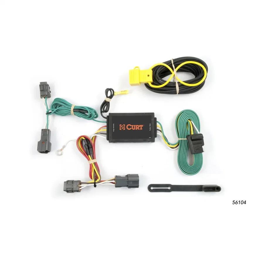 CURT 56104, Custom Wiring Harness; 4-Way Flat Output; Select Kia Borrego