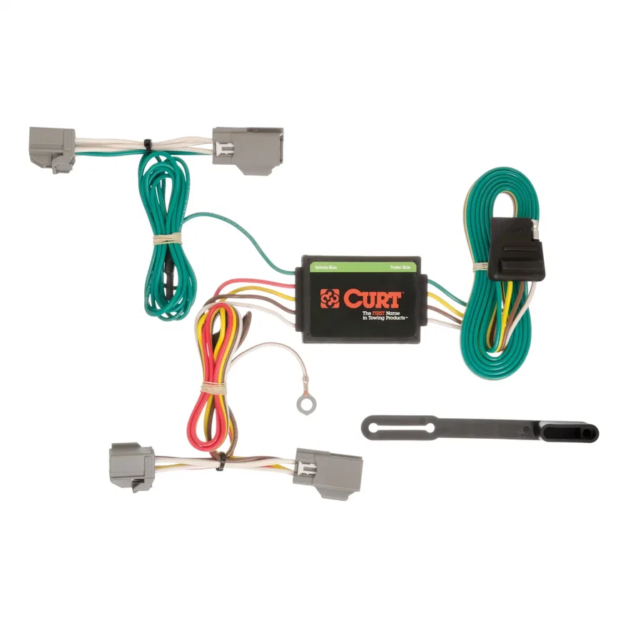 CURT 56191, Custom Wiring Harness; 4-Way Flat Output; Select Ford Fiesta Hatchback