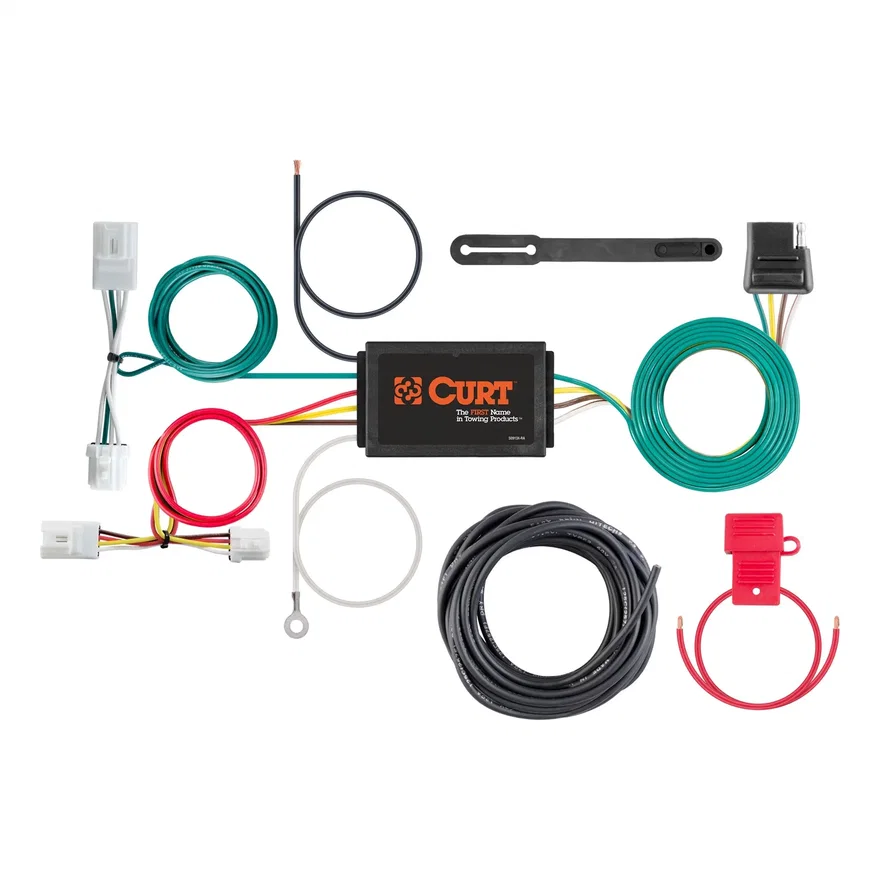 CURT 56033, Custom Wiring; 4-Way Flat; Select Infiniti G25; G35; G37; Q60; Nissan Rogue