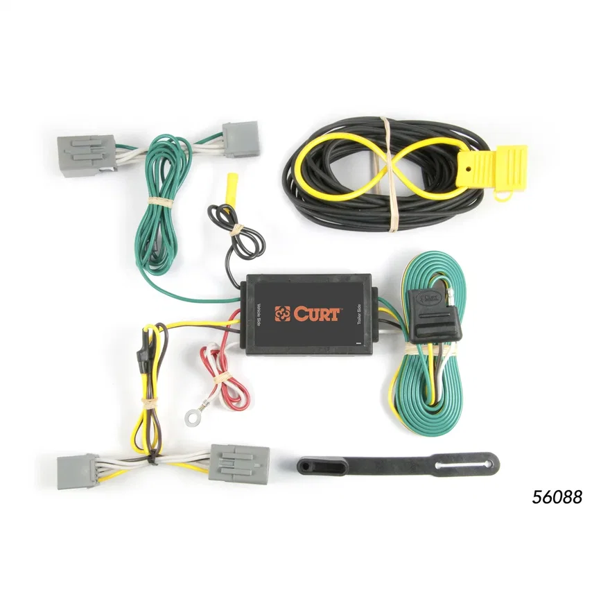 CURT 56088, Custom Wiring Harness; 4-Way Flat Output; Select Ford Mustang