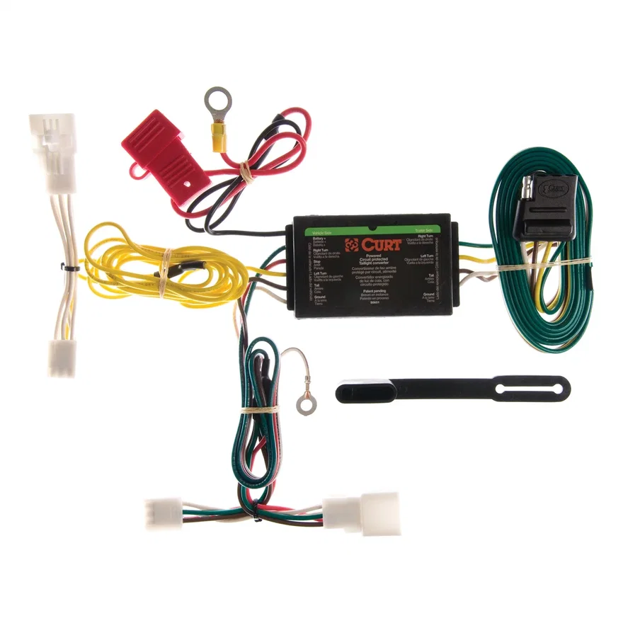CURT 56147, Custom Wiring Harness; 4-Way Flat Output; Select Toyota Prius