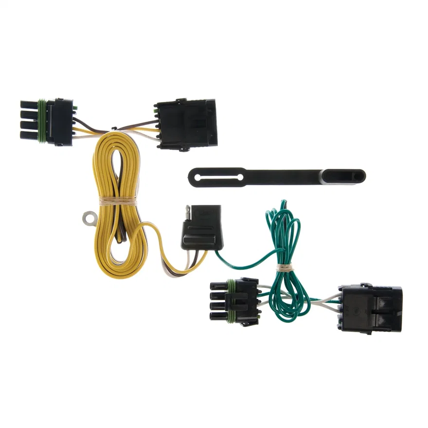 CURT 55356, Custom Wiring Harness; 4-Way Flat Output; Select Jeep Wrangler TJ