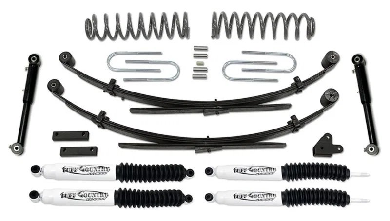 Tuff Country 43803KN, 87-01 Jeep Cherokee 4x4 3.5in Lift Kit EZ-Flex w/Rear Leaf Springs (SX8000 Shocks)