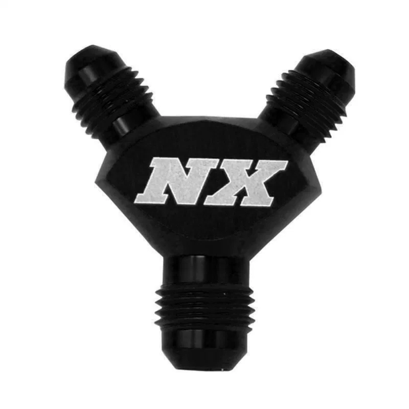 Nitrous Express 16082, 4AN x 4AN x 4AN Billet Pure-Flo Y Fitting - Blue
