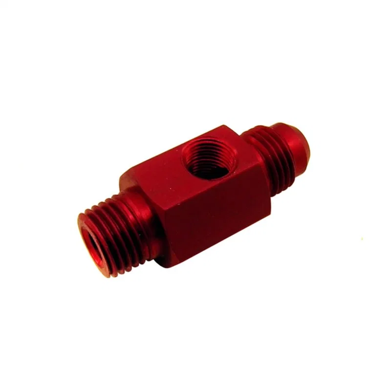 Nitrous Express 16204, 1/4 NPT x 6AN w/1/8 NPT Gauge Hole (Fuel Bypass Fitting)