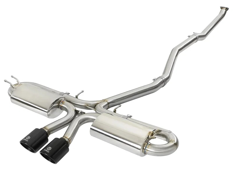 aFe 49-36618-B, Takeda 3in 304 SS Cat-Back Exhaust w/ Dual Center Black Tips 17+ Honda Civic Si (2dr) I4 1.5L