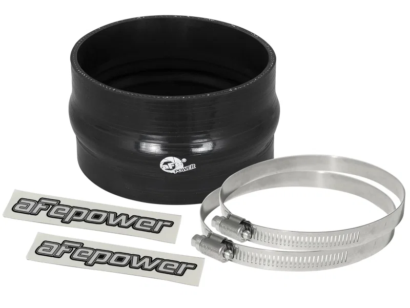 aFe 59-00040, Magnum FORCE 4.75in ID 3in L Straight Reducing Bellow Coupler - Black for Volkswagen