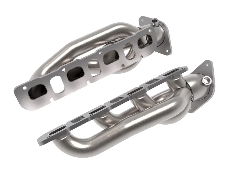 aFe 48-32030, Power Twisted Steel 304SS Shorty Header 2021 Ram 1500 TRX V8-6.2L (uncoated)