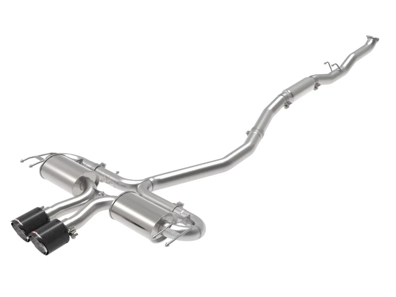 aFe 49-36624-C, Takeda 3in 304 SS Cat-Back Exhaust System w/CF Tips 17-20 Honda Civic Sport L4-1.5L (t)