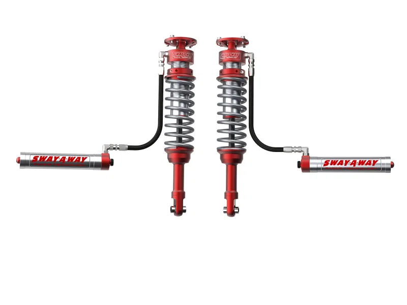 aFe 301-5000-01-CA, Sway-A-Way 10-14 F150/Raptor 6.2L 3.0 Front Coilover Kit w/ Remote Reservoirs and Compr Adjuster for Ford F-150