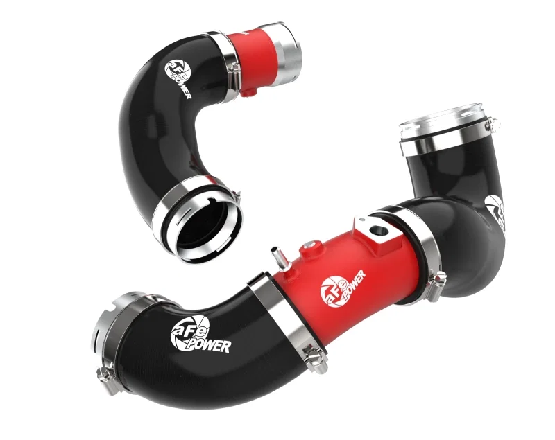 aFe 46-20694-R, BladeRunner 22-23 Kia Stinger L4-2.5L (t) Aluminum Hot and Cold Charge Pipe Kit - Red