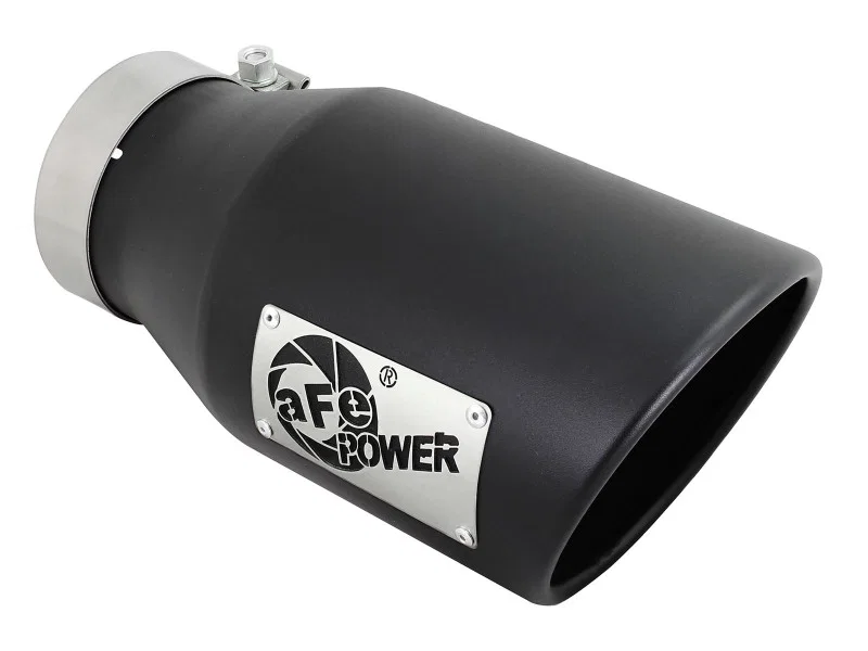 aFe 49T40601-B12, Diesel Exhaust Tip Bolt On Black 4in Inlet x 6in Outlet x 12in