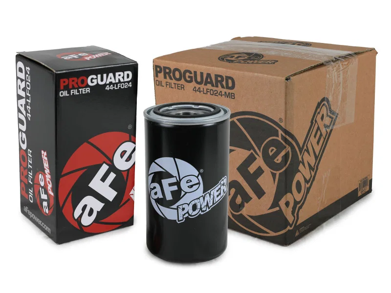aFe 44-LF024-MB, Pro GUARD D2 Oil Filter 11-17 Ford Diesel Trucks V8 6.7L (td) (4 Pack)