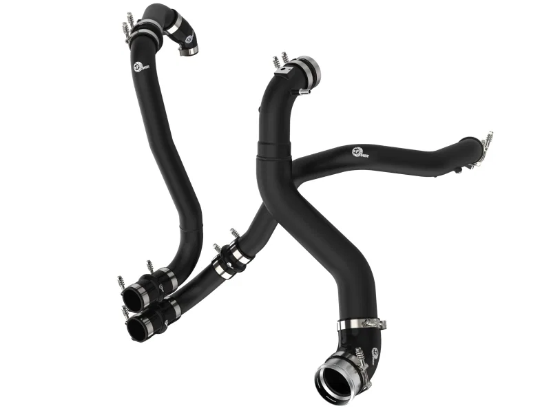 aFe 46-20514-B, BladeRunner 21-22 Ford F-150 Ecoboost V6-3.5L(tt) Aluminum Hot and Cold Charge Pipe Kit Black