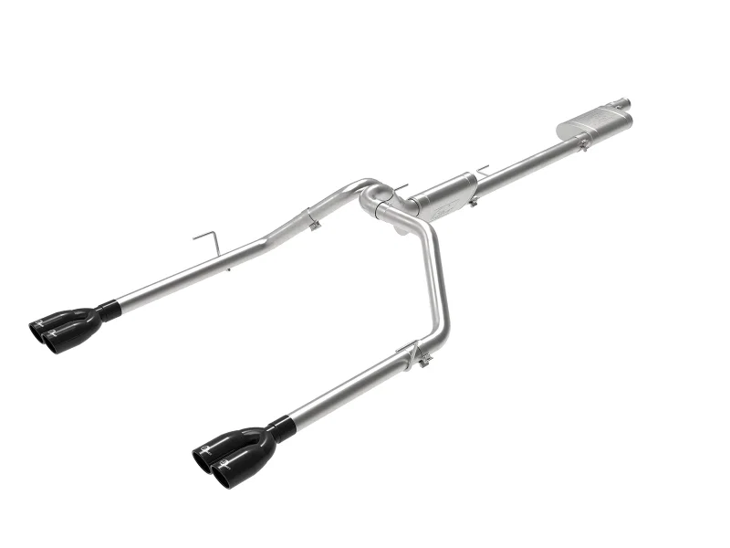 aFe 49-38084-B, Vulcan Series 3in-2-1/2in 304 SS Cat-Back 2020 Jeep Gladiator (JT) V6-3.6L w/ Black Tips