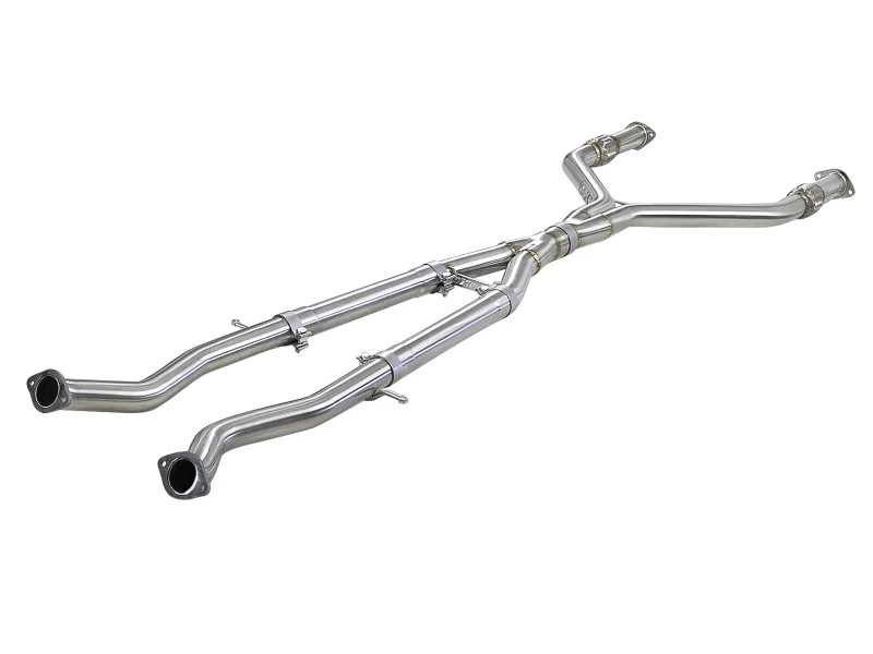 aFe 49-36131, Takeda 2.5in to 3in 304 SS Y-Pipe Exhaust System 16-18 Infiniti Q50/Q60 V6-3.0L (tt)