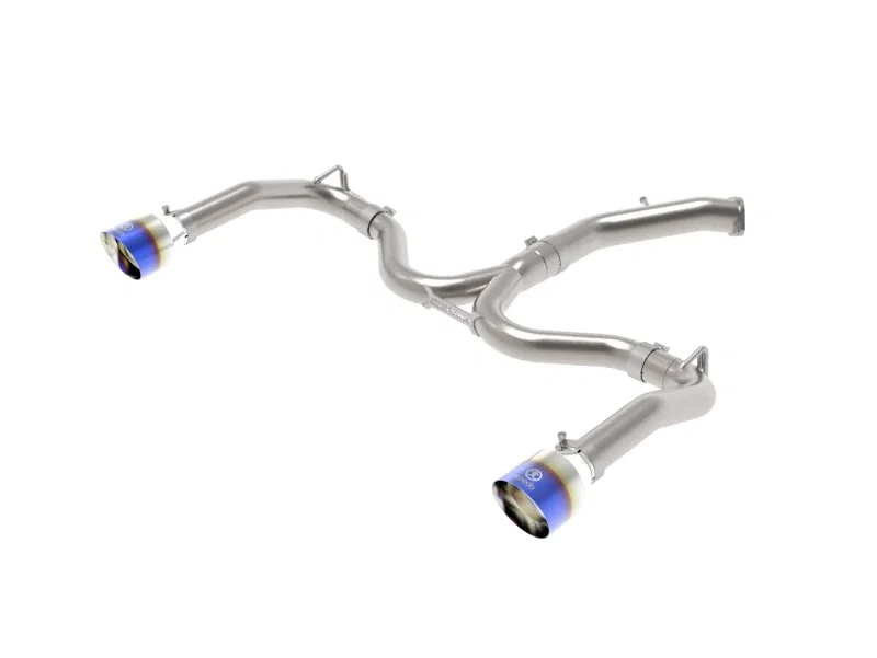 aFe 49-37037-L, Takeda 20-21 Kia Forte GT 1.6L (t) 3in to 2.5in SS Axle-Back Exhaust System w/ Blue Flame Tips