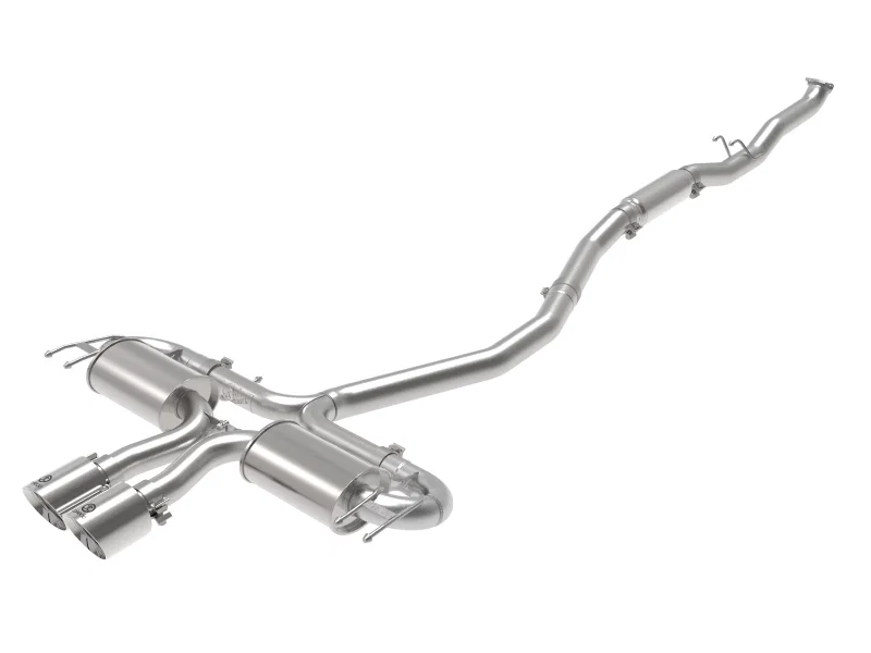 aFe 49-36624-P, Takeda 3in 304 SS Cat-Back Exhaust System w/Polished Tips 17-21 Honda Civic Sport L4-1.5L (t)